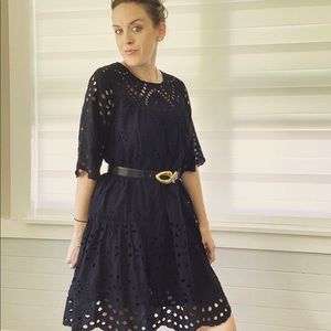 Adorable Eyelet Little Black Dress
